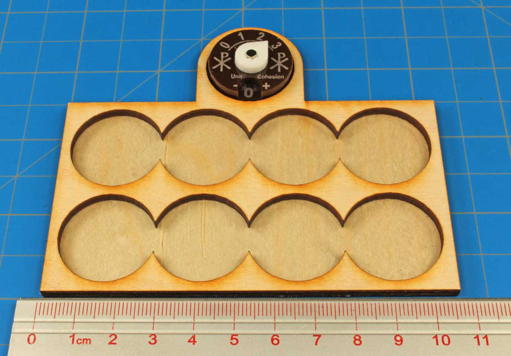 LITKO 4x2 Formation Tray with Dial for 25mm Circle Bases Compatible with Dux Bellorum-Movement Trays-LITKO Game Accessories