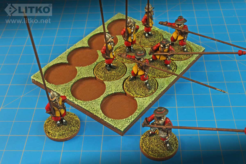 LITKO 4x3 Formation Rank Tray for 25mm Circle Bases - LITKO Game Accessories