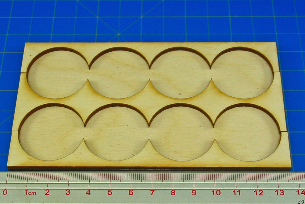 4x2 Formation Rank Tray for 32mm Circle Bases-Movement Trays-LITKO Game Accessories