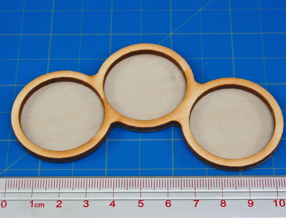 3-Figure 32mm Circle Horde Tray-Movement Trays-LITKO Game Accessories