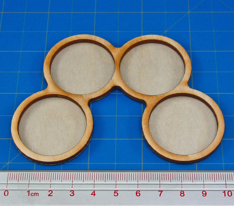 4-Figure 32mm Circle Horde Tray-Movement Trays-LITKO Game Accessories
