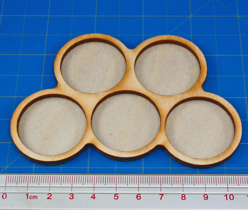 5-Figure 32mm Circle Horde Tray-Movement Trays-LITKO Game Accessories