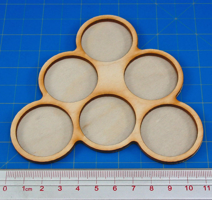 6-Figure 32mm Circle Horde Tray-Movement Trays-LITKO Game Accessories
