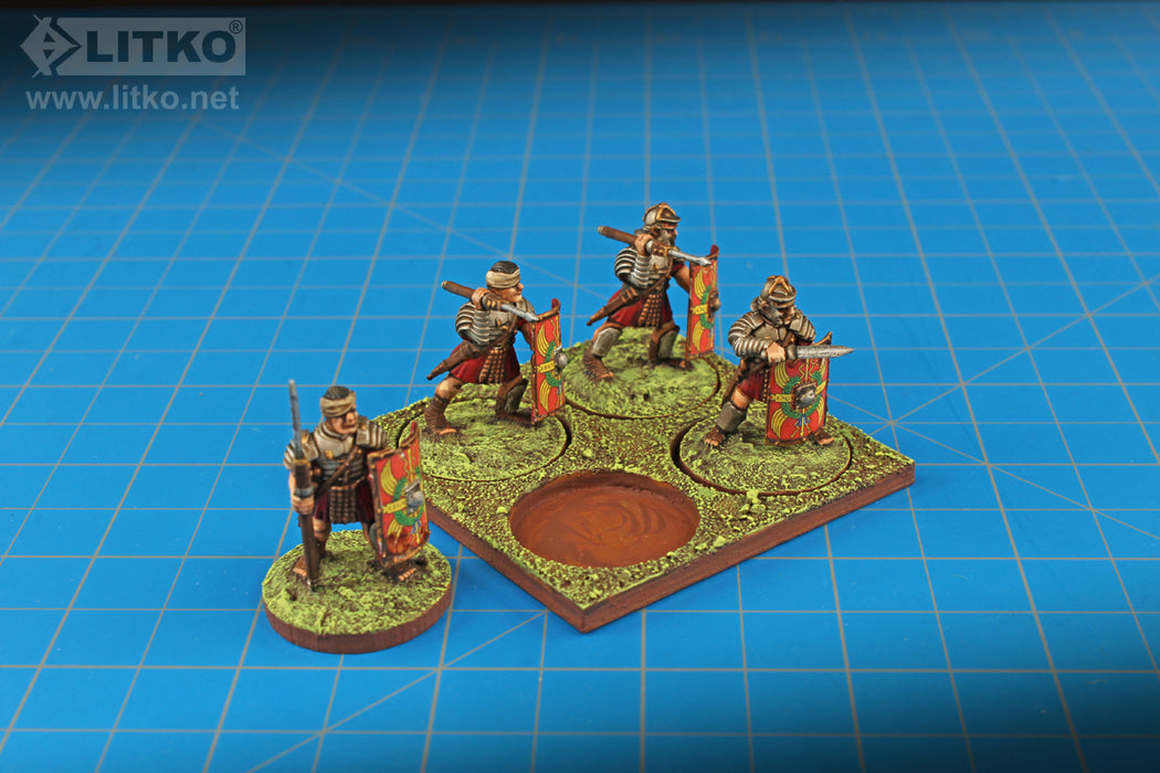 LITKO 2x2 Formation Tray for 25mm Circle Bases Compatible with Dux Bellorum-Movement Trays-LITKO Game Accessories