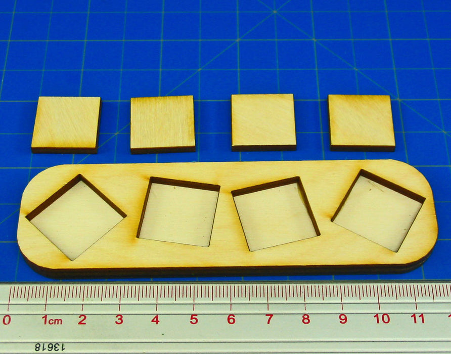 4x1 Formation Skirmish Tray for 20mm Square Bases - LITKO Game Accessories