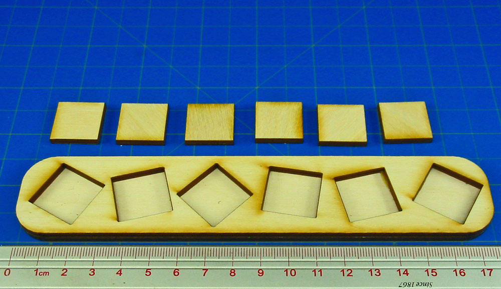 6x1 Formation Skirmish Tray for 20mm Square Bases-Movement Trays-LITKO Game Accessories