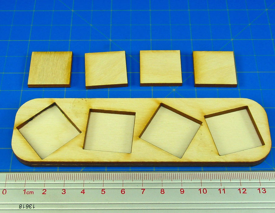 4x1 Formation Skirmish Tray for 25mm Square Bases-Movement Trays-LITKO Game Accessories