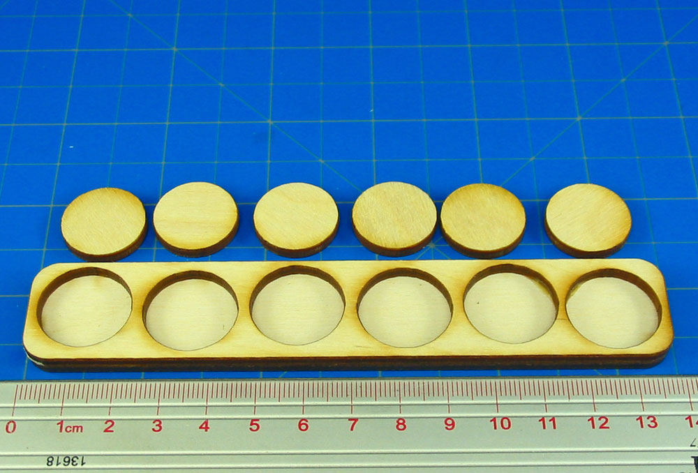 6x1 Formation Skirmish Tray for 20mm Circle Bases-Movement Trays-LITKO Game Accessories