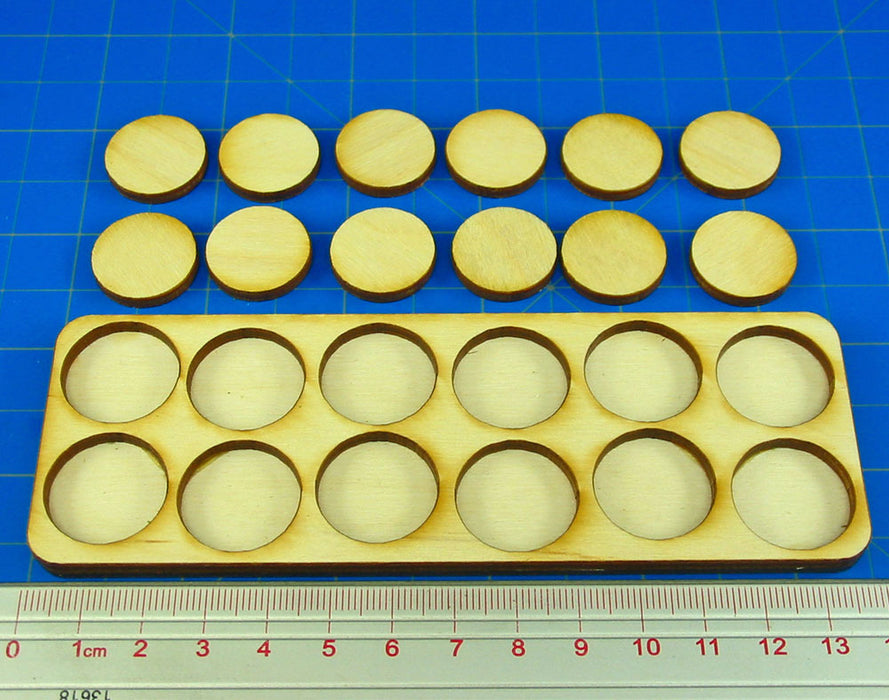 6x2 Formation Skirmish Tray for 20mm Circle Bases - LITKO Game Accessories