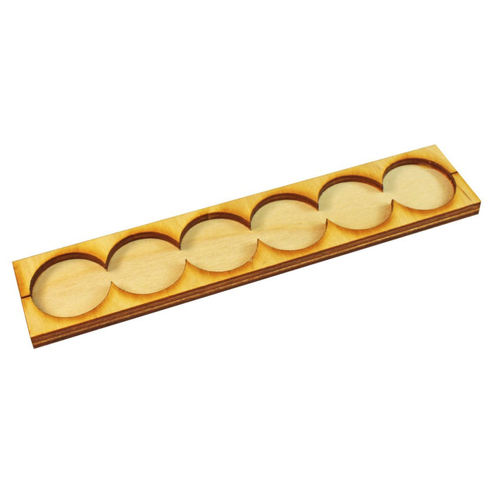LITKO 6x1 Formation Rank Tray for 25mm Circle Bases-Movement Trays-LITKO Game Accessories