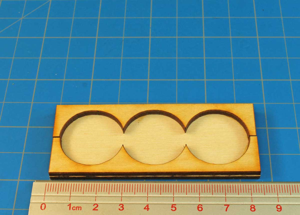 LITKO 3x1 Formation Rank Tray for 25mm Circle Bases-Movement Trays-LITKO Game Accessories