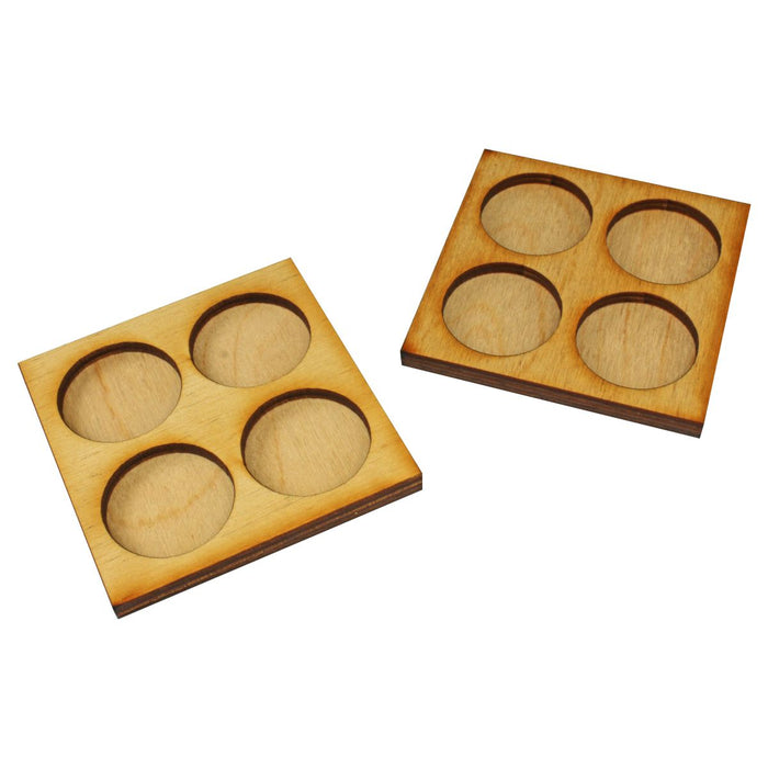 LITKO 2.5-inch Square Unit Tray for 25mm Circle Bases Compatible with Runewars (2)-Movement Trays-LITKO Game Accessories