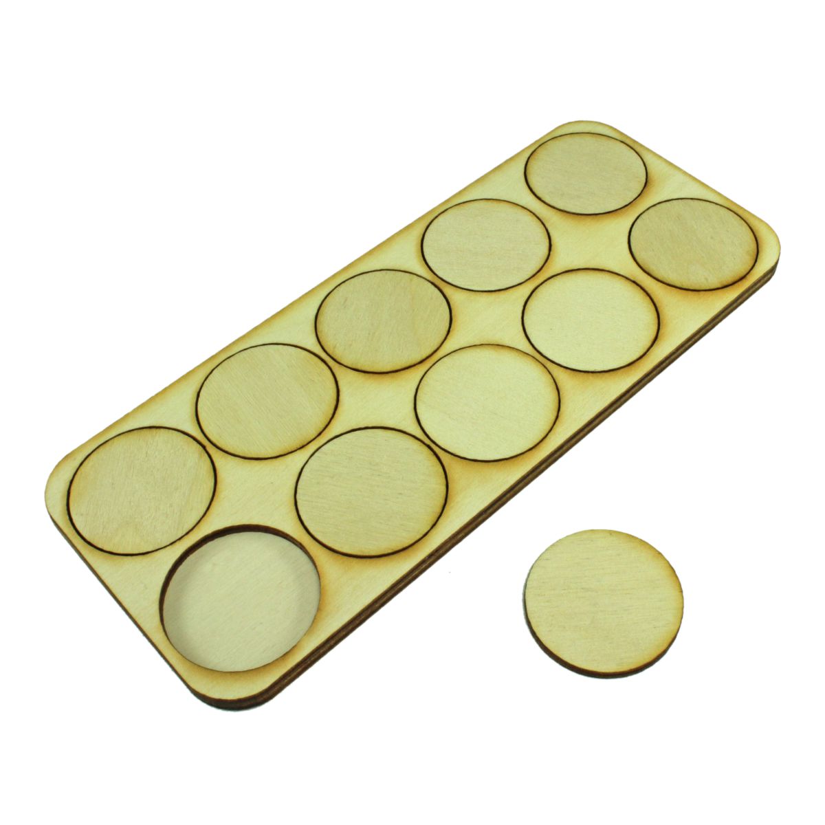 5x2 Formation Skirmish Tray for 32mm Circle Bases-Movement Trays-LITKO Game Accessories