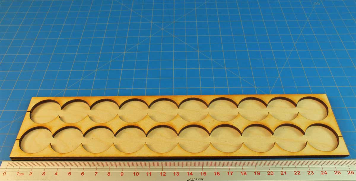 LITKO 10x2 Formation Rank Tray for 25mm Circle Bases-Movement Trays-LITKO Game Accessories