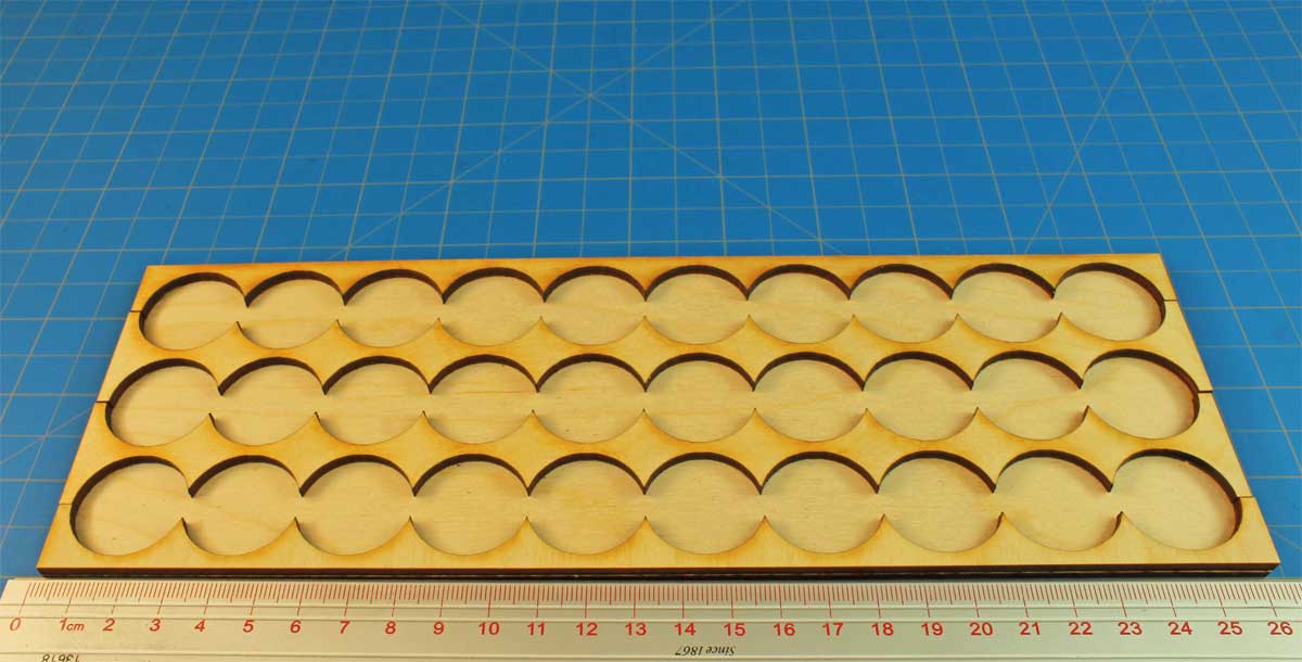 LITKO 10x3 Formation Rank Tray for 25mm Circle Bases-Movement Trays-LITKO Game Accessories