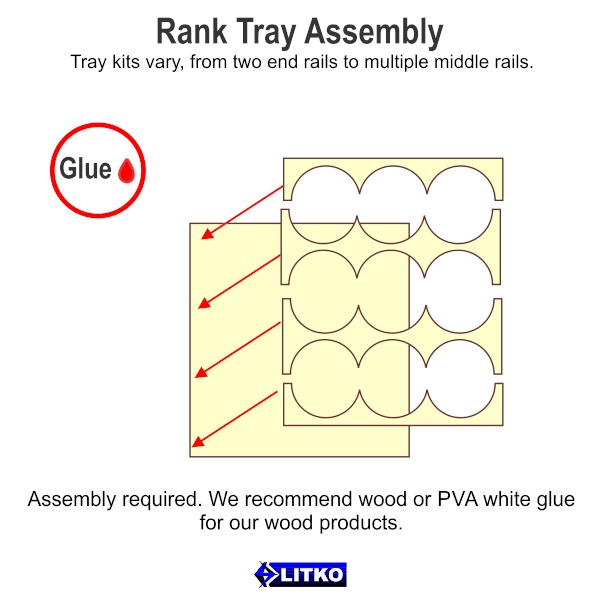 3x3 Formation Rank Tray for 40mm Circle Bases-Movement Trays-LITKO Game Accessories