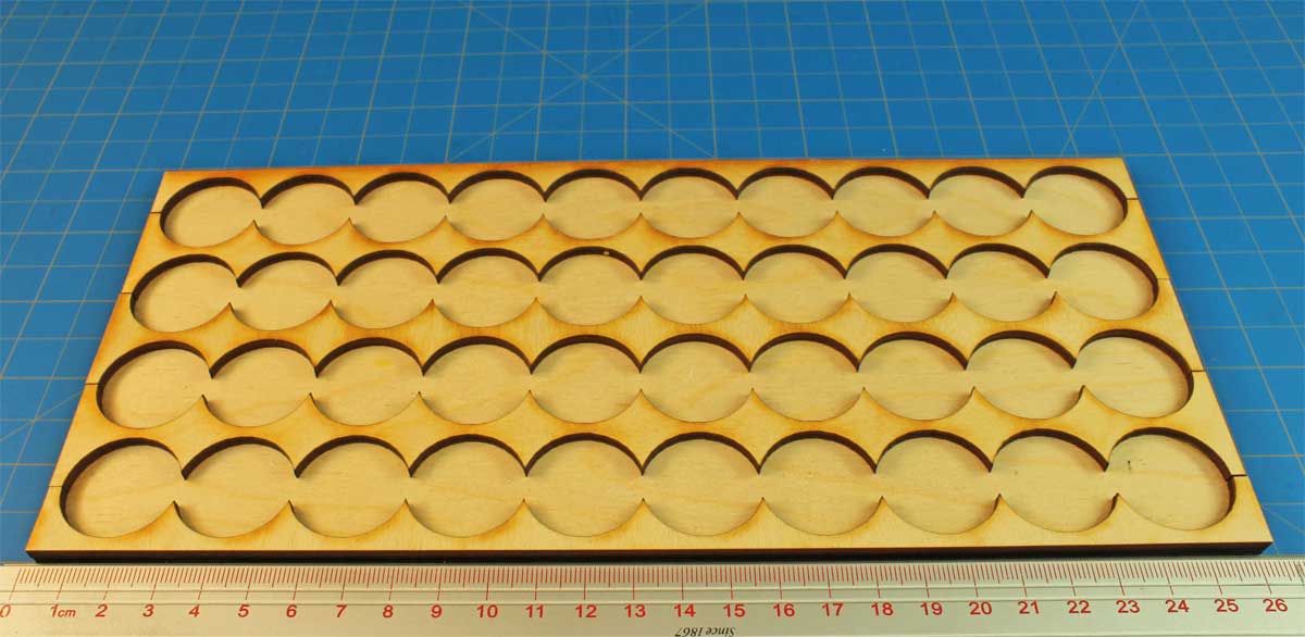 LITKO 10x4 Formation Rank Tray for 25mm Circle Bases-Movement Trays-LITKO Game Accessories