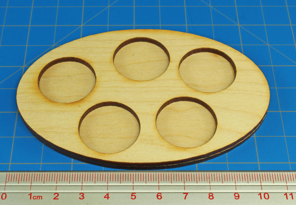 LITKO 5-Figure 72x110mm Oval Squad Tray for 25mm Circle Bases-Movement Trays-LITKO Game Accessories
