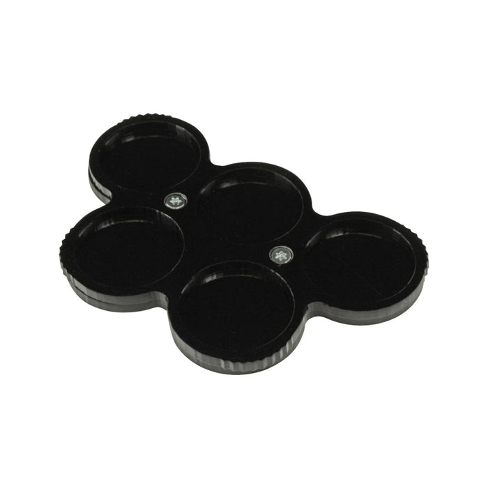 LITKO 5-Figure 25mm Circle Display Tray, Black-Movement Trays-LITKO Game Accessories
