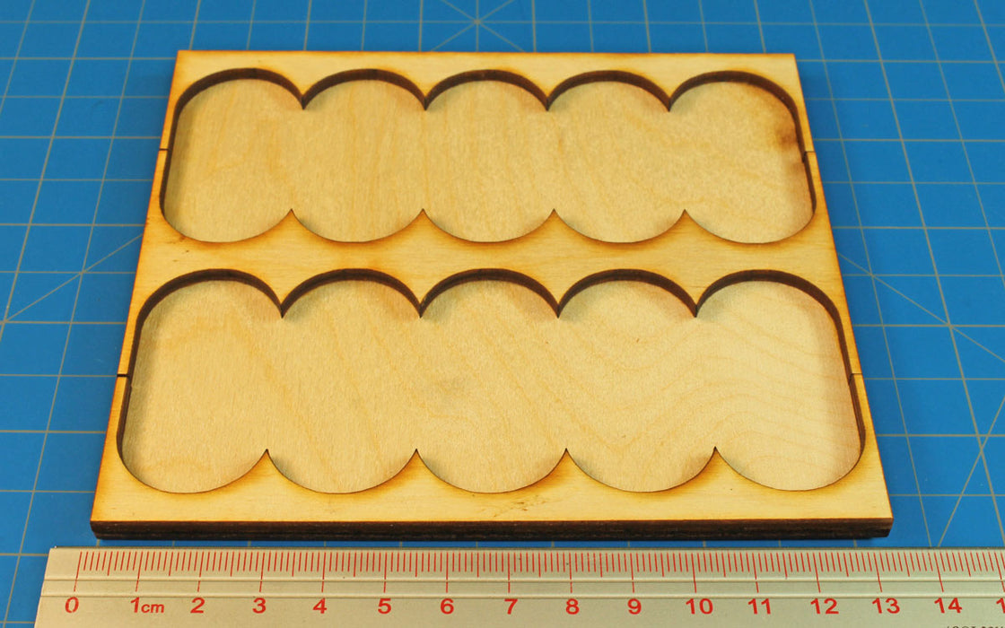 LITKO 5x2 Formation Rank Tray for 25x50mm Pill Bases-Movement Trays-LITKO Game Accessories