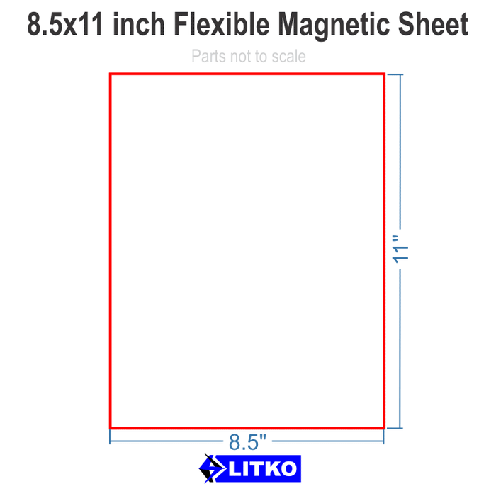 8.5x11 inch Flexible Magnetic Sheet - LITKO Game Accessories