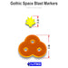 LITKO Gothic Space Blast Markers, Fluorescent Orange and Yellow (5)-Tokens-LITKO Game Accessories