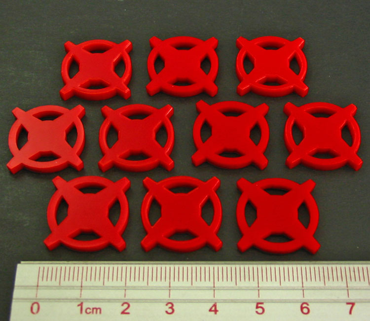 LITKO Star Base Tokens, Red (10)-Tokens-LITKO Game Accessories