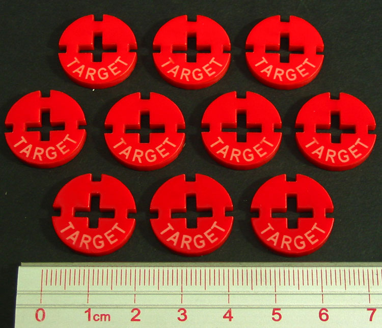 LITKO Target Tokens, Red (10)-Tokens-LITKO Game Accessories
