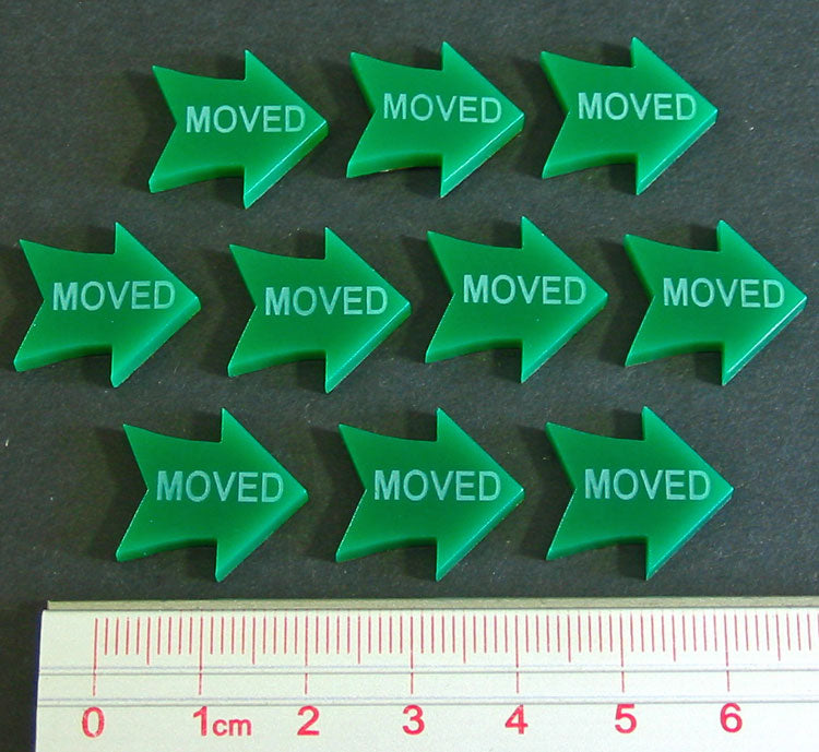 LITKO Moved Tokens, Green (10)-Tokens-LITKO Game Accessories