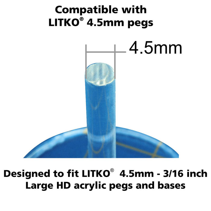 LITKO Heavy Duty Flight Stand Peg Toppers, Clear (10)-Flight Stands-LITKO Game Accessories