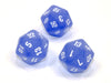 Frosted™ Polyhedral Blue/white d20 (Single Die) - LITKO Game Accessories