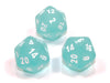 Frosted™ Polyhedral Teal/white d20 (Single Die)-Dice-LITKO Game Accessories