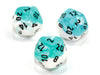 Gemini® Polyhedral Teal-White/black d20 (Single Die)-Dice-LITKO Game Accessories