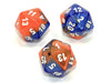 Gemini® Polyhedral Blue-Orange/white d20 (Single Die)-Dice-LITKO Game Accessories