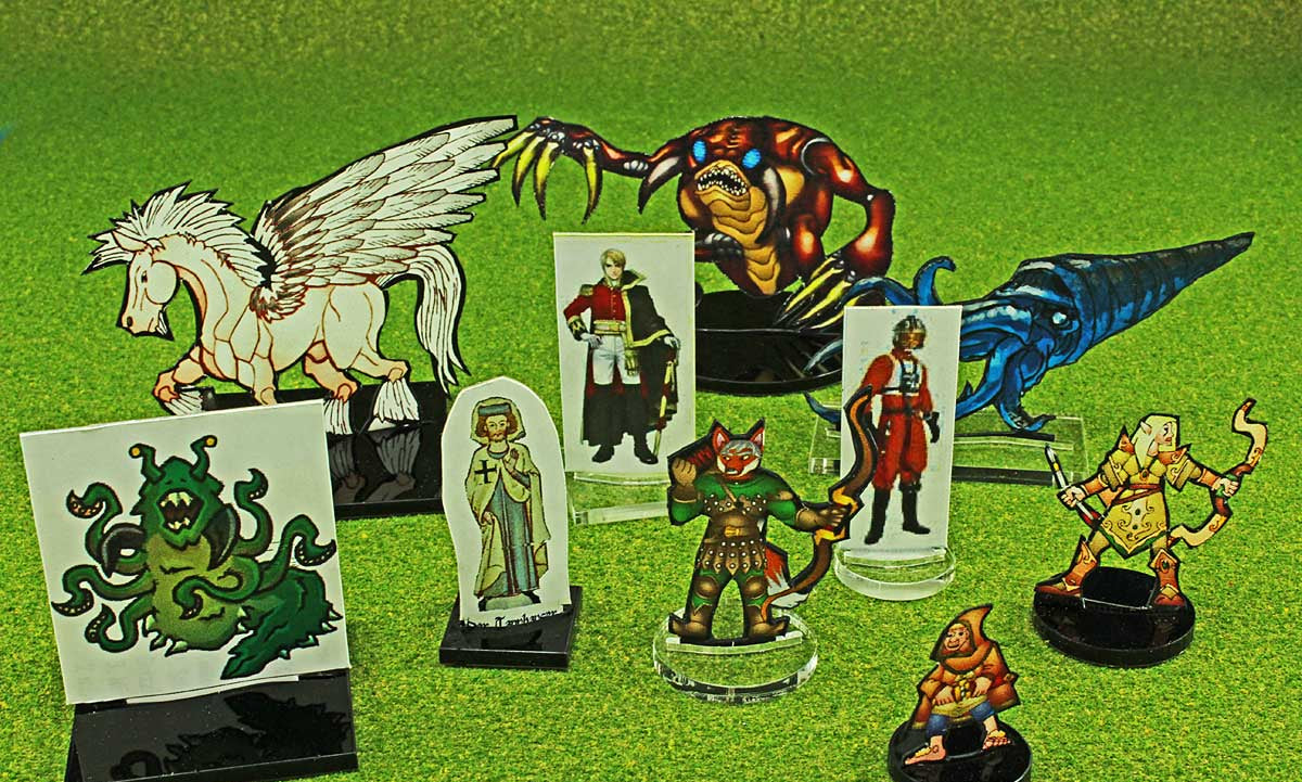 Miniature Bases, Square, 50mm (Paper Mini Slot), 3mm Clear (50)-Miniature Bases-LITKO Game Accessories