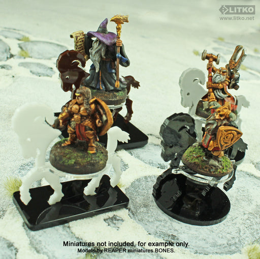 LITKO Ram Character Mount with 50mm Circular Base, White-Character Mount-LITKO Game Accessories