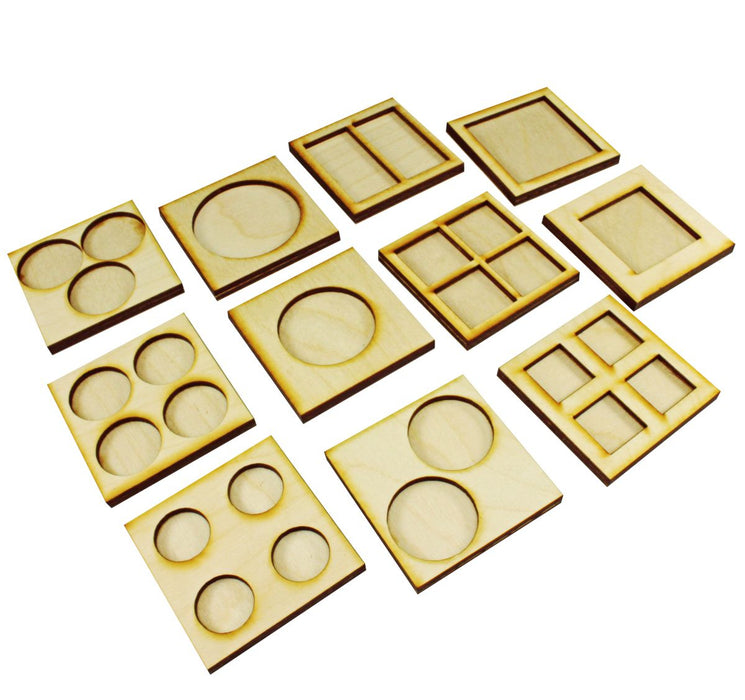 1-Figure 50mm Square Base Rune Battles Proxy Movement Trays (2)-Movement Trays-LITKO Game Accessories