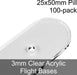 Flight Bases, Pill, 25x50mm, 3mm Clear (100)-Flight Stands-LITKO Game Accessories