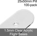Flight Bases, Pill, 25x50mm, 1.5mm Clear (100)-Flight Stands-LITKO Game Accessories