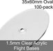 Flight Bases, Oval, 35x60mm, 1.5mm Clear (100)-Flight Stands-LITKO Game Accessories
