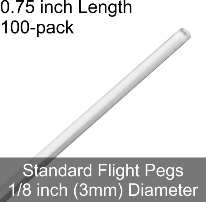Standard Flight Pegs, 0.75 inch length (100) - LITKO Game Accessories
