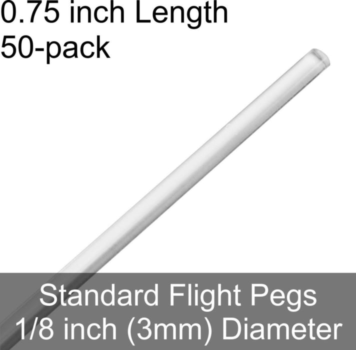 Standard Flight Pegs, 0.75 inch length (50)-Flight Pegs-LITKO Game Accessories