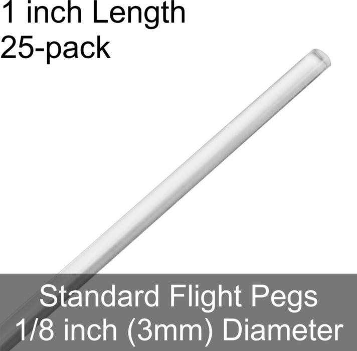 Standard Flight Pegs, 1.0 inch length (25)-Flight Pegs-LITKO Game Accessories