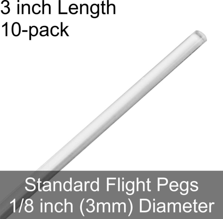 Standard Flight Pegs, 3.0 inch length (10)-Flight Pegs-LITKO Game Accessories