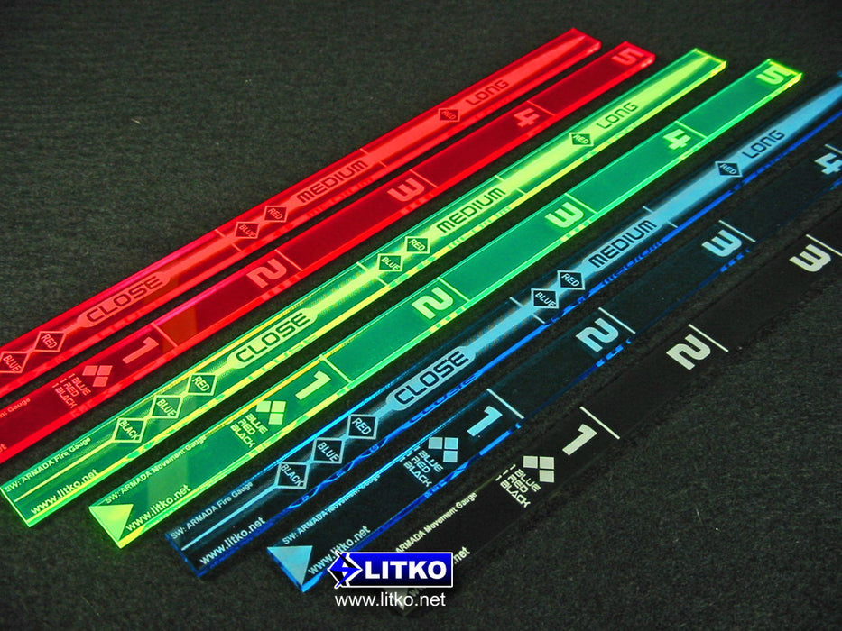 LITKO Fire Gauge Compatible with Star Wars: Armada, Fluorescent Green-Movement Gauges-LITKO Game Accessories