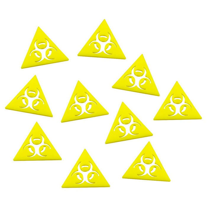 LITKO Large Bio hazard Token Set, Yellow (10) - LITKO Game Accessories