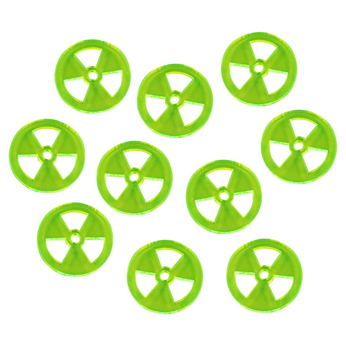 LITKO Large Radiation Tokens, Fluorescent Green (10)-Tokens-LITKO Game Accessories