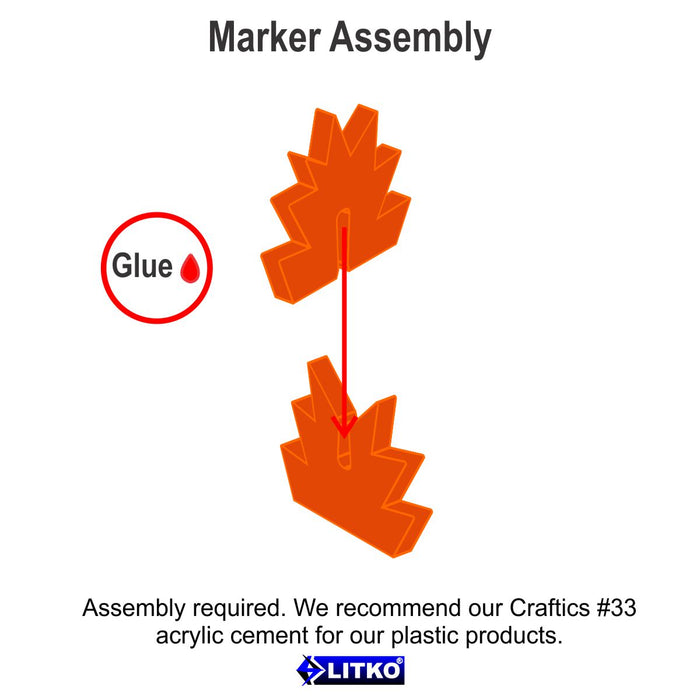 LITKO Blast Markers, Large, Fluorescent Amber (3)-Tokens-LITKO Game Accessories