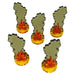 LITKO Flaming Wreckage Markers, Medium (5)-Tokens-LITKO Game Accessories