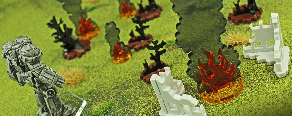 LITKO Flaming Wreckage, Variety Set (5)-Tokens-LITKO Game Accessories